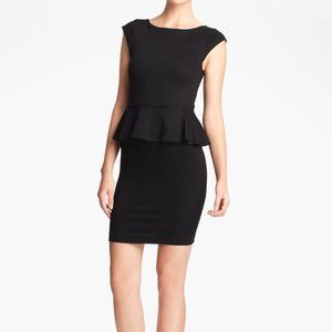 Alice + Olivia "Victoria" Peplum Black Dress